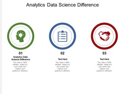 Analytics data science difference ppt powerpoint presentation styles brochure cpb