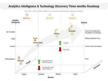 Analytics intelligence and technology discovery three months roadmap