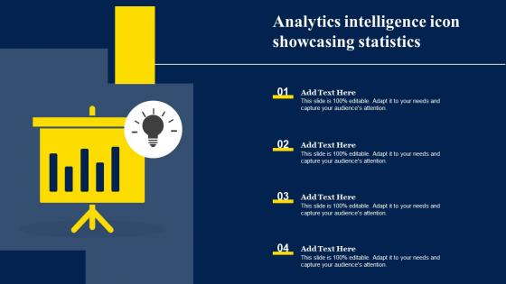 Analytics Intelligence Icon Showcasing Statistics