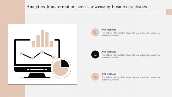 Analytics Transformation Icon Showcasing Business Statistics