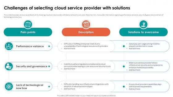 Analyzing Cloud Based Service Challenges Of Selecting Cloud Service Provider