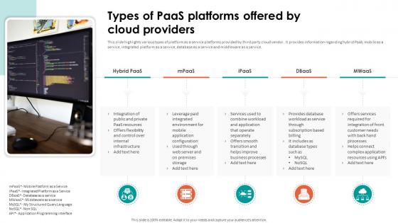 Analyzing Cloud Based Types Of Paas Platforms Offered By Cloud Providers