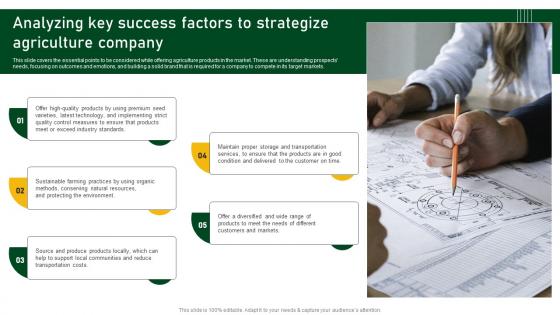 Analyzing Key Success Factors To Strategize Farm And Agriculture Business Plan BP SS