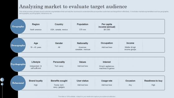 Analyzing Market To Evaluate Target Audience Developing Actionable Sales Plan Tactics