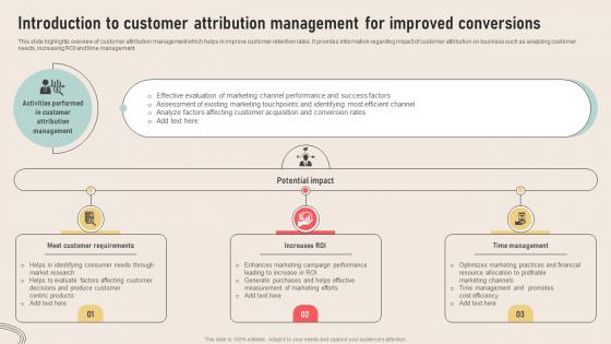 Analyzing Marketing Attribution Introduction To Customer Attribution Management For Improved