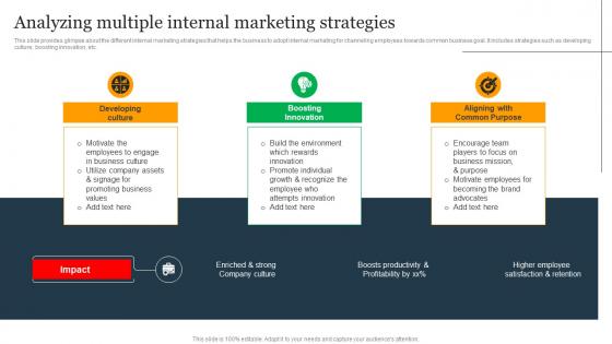 Analyzing Multiple Internal Marketing Strategies Holistic Business Integration For Providing MKT SS V