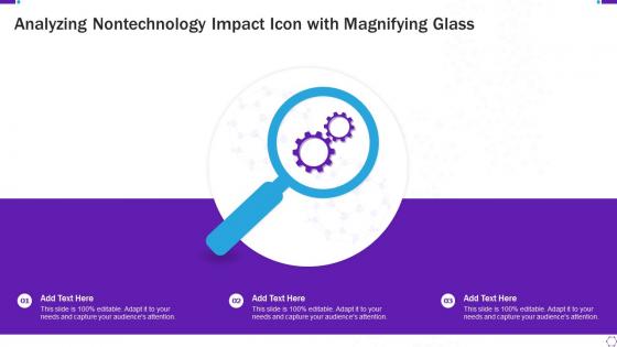 Analyzing Nontechnology Impact Icon With Magnifying Glass