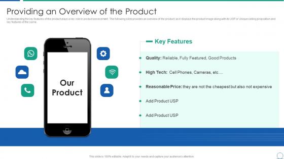 Analyzing product capabilities providing an overview of the product