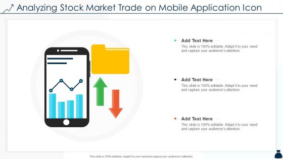 Analyzing stock market trade on mobile application icon
