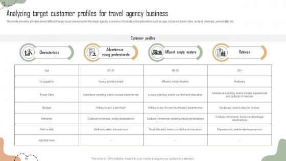 Analyzing Target Customer Profiles For Travel Building Comprehensive Travel Agency Strategy SS V