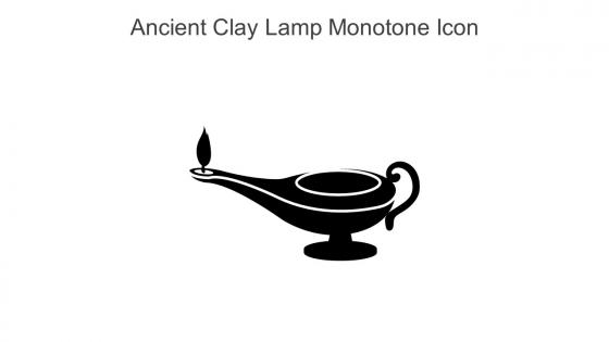 Ancient Clay Lamp Monotone Icon In Powerpoint Pptx Png And Editable Eps Format