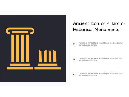 Ancient icon of pillars or historical monuments