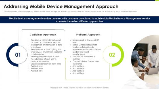 Android Device Security Management Addressing Mobile Device Management Approach
