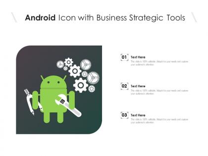 Android icon with business strategic tools