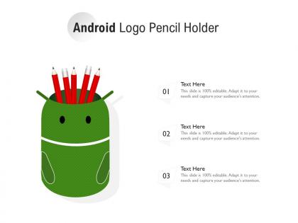Android logo pencil holder
