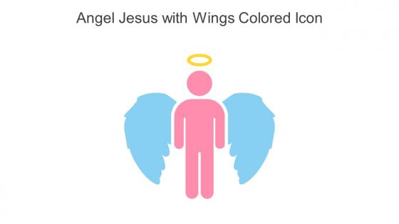Angel Jesus With Wings Colored Icon In Powerpoint Pptx Png And Editable Eps Format