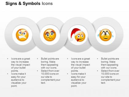 Anger sad christmas crying emoticons ppt icons graphics