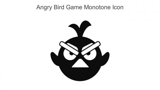 Angry Bird Game Monotone Icon In Powerpoint Pptx Png And Editable Eps Format