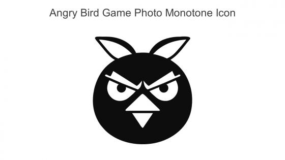 Angry Bird Game Photo Monotone Icon In Powerpoint Pptx Png And Editable Eps Format