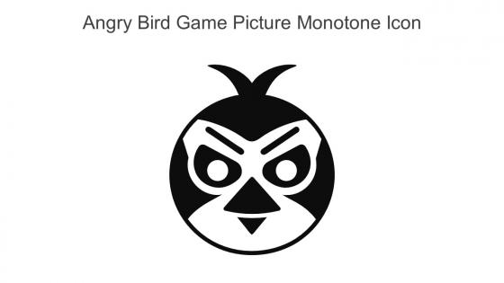 Angry Bird Game Picture Monotone Icon In Powerpoint Pptx Png And Editable Eps Format