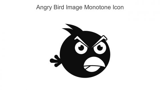 Angry Bird Image Monotone Icon In Powerpoint Pptx Png And Editable Eps Format