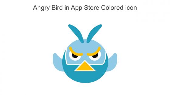 Angry Bird In App Store Colored Icon In Powerpoint Pptx Png And Editable Eps Format