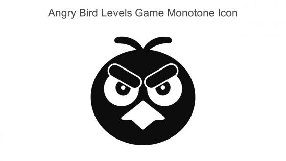 Angry Bird Levels Game Monotone Icon In Powerpoint Pptx Png And Editable Eps Format