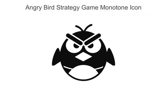 Angry Bird Strategy Game Monotone Icon In Powerpoint Pptx Png And Editable Eps Format