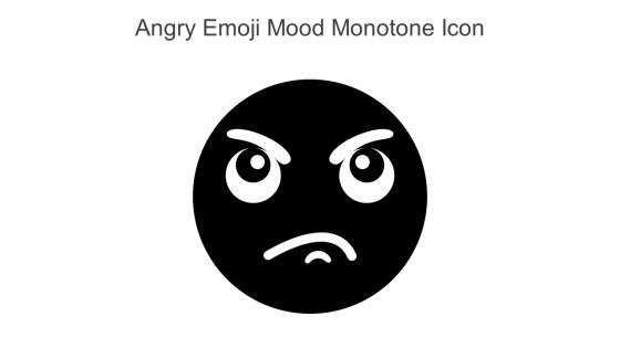 Angry Emoji Mood Monotone Icon In Powerpoint Pptx Png And Editable Eps Format