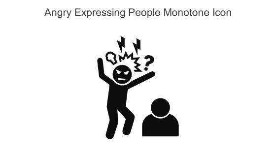 Angry Expressing People Monotone Icon In Powerpoint Pptx Png And Editable Eps Format