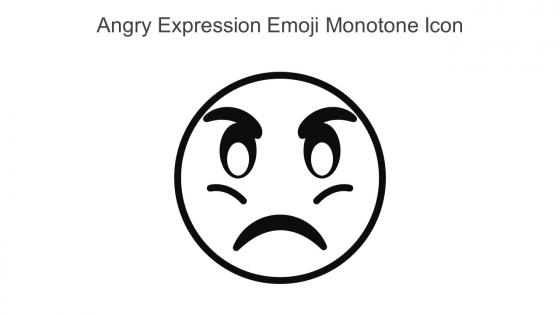 Angry Expression Emoji Monotone Icon In Powerpoint Pptx Png And Editable Eps Format