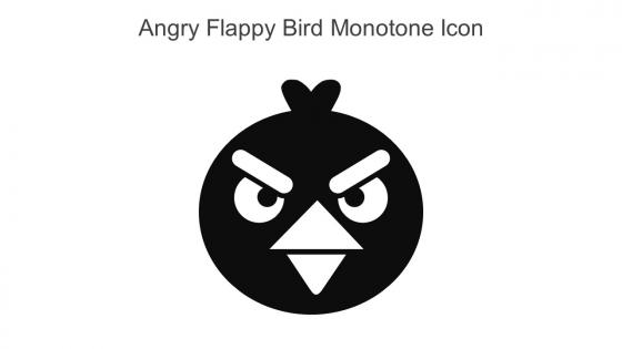 Angry Flappy Bird Monotone Icon In Powerpoint Pptx Png And Editable Eps Format