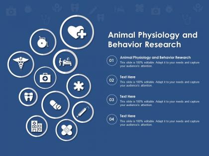Animal physiology and behavior research ppt powerpoint presentation infographics vector