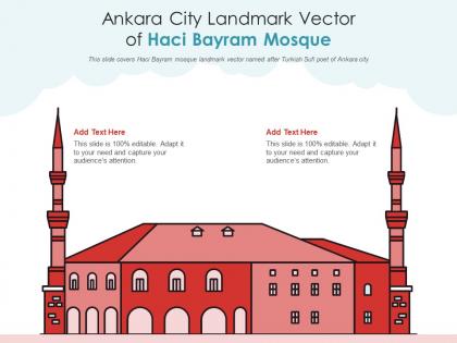 Ankara city landmark vector of haci bayram mosque powerpoint presentation ppt template