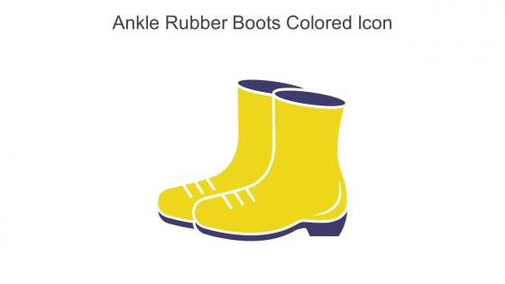 Ankle Rubber Boots Colored Icon In Powerpoint Pptx Png And Editable Eps Format