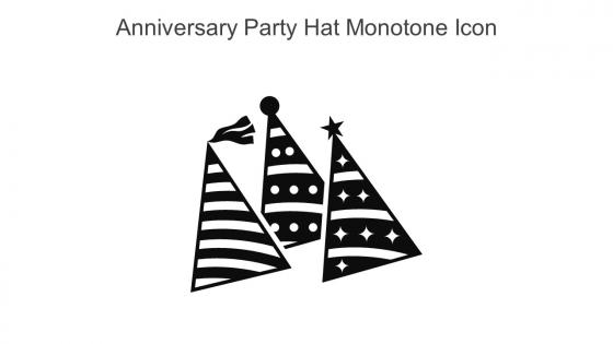 Anniversary Party Hat Monotone Icon In Powerpoint Pptx Png And Editable Eps Format