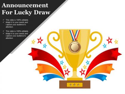 Announcement for lucky draw example of ppt
