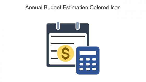 Annual Budget Estimation Colored Icon In Powerpoint Pptx Png And Editable Eps Format