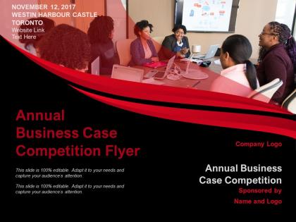 Annual business case competition flyer