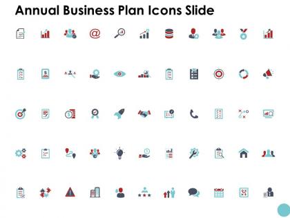Annual business plan icons slide ppt powerpoint presentation gallery outfit