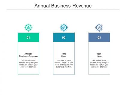 Annual business revenue ppt powerpoint presentation backgrounds cpb