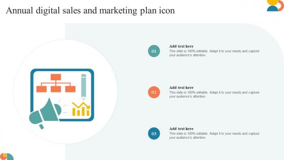 Annual Digital Sales And Marketing Plan Icon