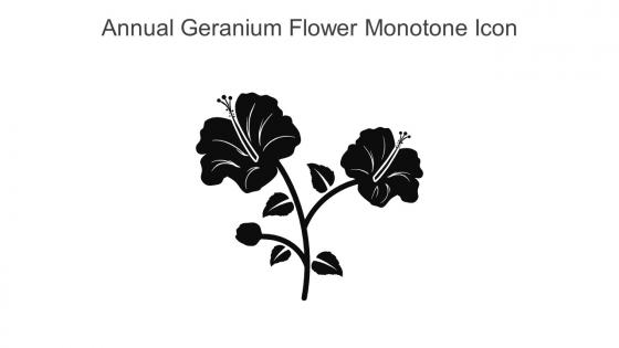 Annual Geranium Flower Monotone Icon In Powerpoint Pptx Png And Editable Eps Format
