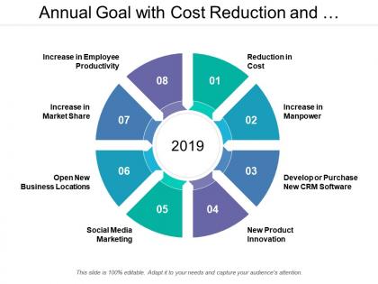 Annual goal with cost reduction and product innovation