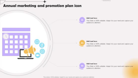 Annual Marketing And Promotion Plan Icon