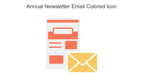 Annual Newsletter Email Colored Icon In Powerpoint Pptx Png And Editable Eps Format