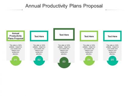 Annual productivity plans proposal ppt powerpoint presentation gallery design templates cpb