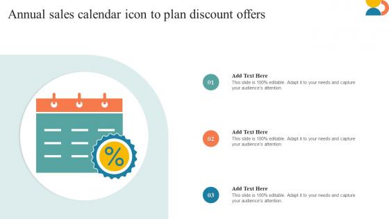 Annual Sales Calendar Icon To Plan Discount Offers