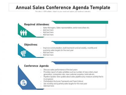 Annual sales conference agenda template