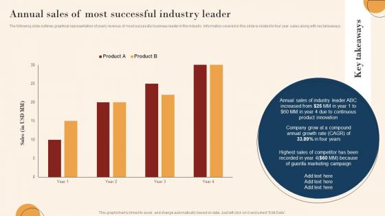 Annual Sales Of Most Successful Industry Leader Mkt Ss V